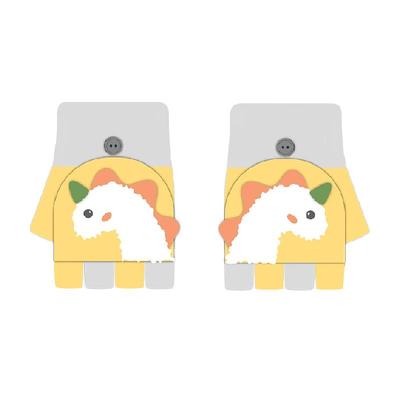 牧萌儿童手套保暖加厚半指手套