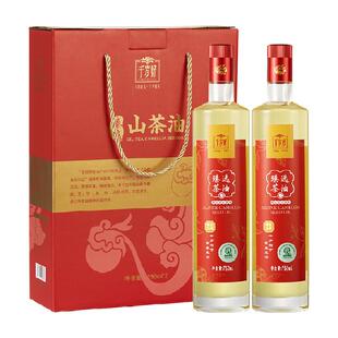 千岁好冷榨山茶油绿色食品认证油茶籽油750ml*2礼盒