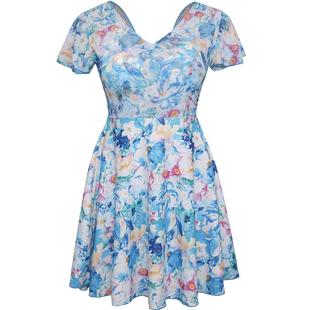 heatwave热浪2022新款泳衣女保守带钢托遮肚显瘦大码裙式连体泳装