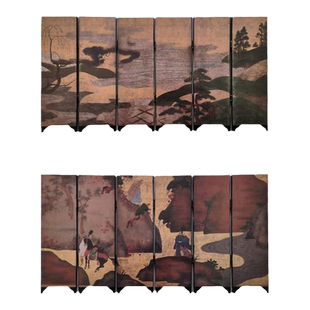 加安加丽日式复古小屏风桌面摆件中古小众艺术新中式家居装饰软装