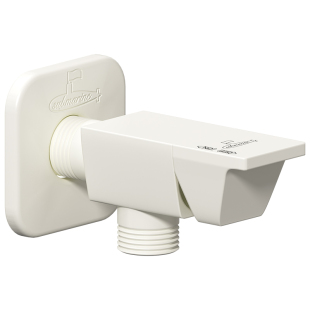 潜水艇奶白色全铜角阀钢琴键三角阀家用冷热水4分阀门开关奶油风