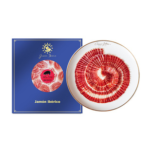 西班牙火腿伊比利亚5j黑标猪后腿切片橡果生吃风干伊利比里亚进口