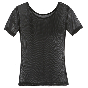 春秋新款时尚百搭韩版透镂空透网纱打底衫薄款超仙内搭小衫上衣女