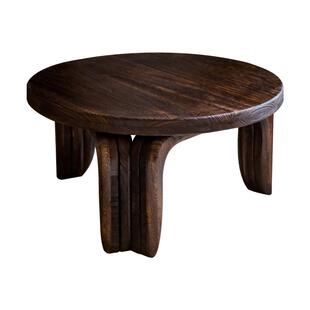 实木飘窗桌子阳台矮桌禅意民宿小炕桌地台中式复古圆桌榻榻米茶几