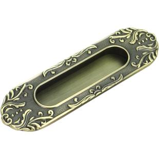 *域堡欧式嵌入隐形推拉移门把手青古铜榻榻米衣柜抽屉内嵌暗拉手