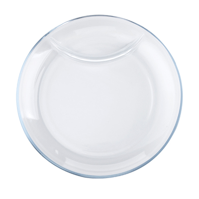 钢化玻璃水饺盘带蘸料多功能