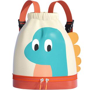 儿童游泳包干湿分离男女童双肩防水收纳袋运动训练包沙滩卡通背包