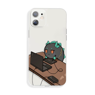 苹果16手机壳明日方舟龙泡泡14卡通硅胶小米15pro二次元vivos20适用于iQOOneo10魅族21一加13oppok12x红米k60