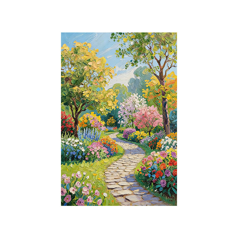 大芬村手绘莫奈花园客厅油画
