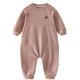 上宝麦德绒儿童连体睡衣秋冬防踢保暖加厚男女童宝宝家居服拉链款