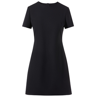 【轻薄羊毛】LANCY/朗姿夏季新款高智高级感简约大气连衣裙短