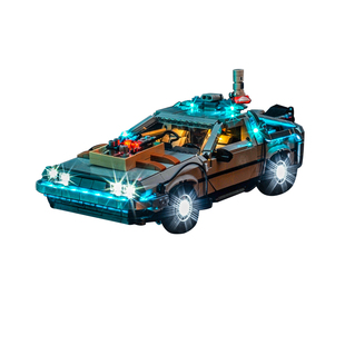 BrickBling适用于乐高灯饰10300回到未来时光机汽车积木灯光改造