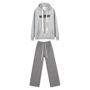 初中女生运动套装冬季高中学生冬装13岁女孩摇粒绒加绒加厚两件套