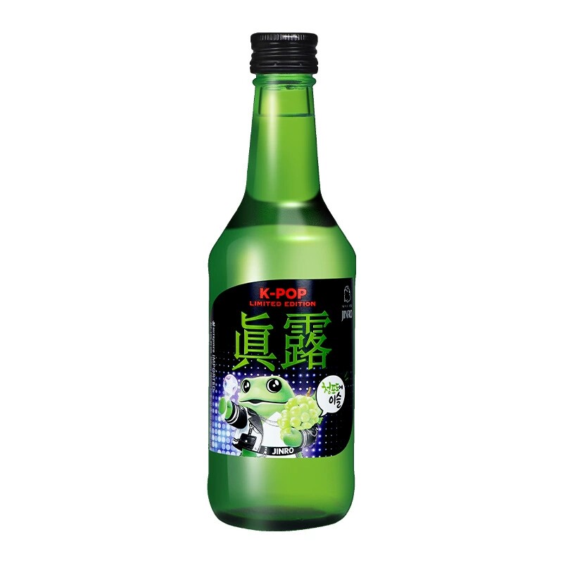 韩国原装进口真露青葡萄味利口酒360ml*20瓶k-pop限定果味配制酒