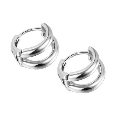 999纯银双层耳环女2024新款潮