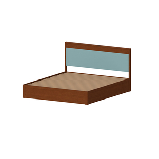 出乎生活密斯箱体床中古风黄杨木1米8双人储物床1米5榻榻米床