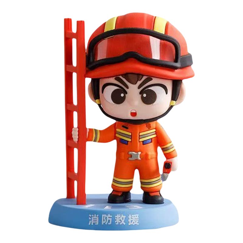蜀黍家消防员公仔模型