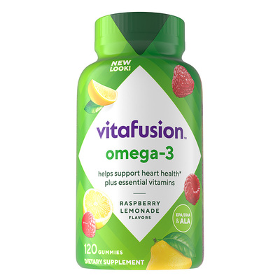 vitafusion深海鱼油Omega3原装进口益视DHA成人鱼油软糖120粒