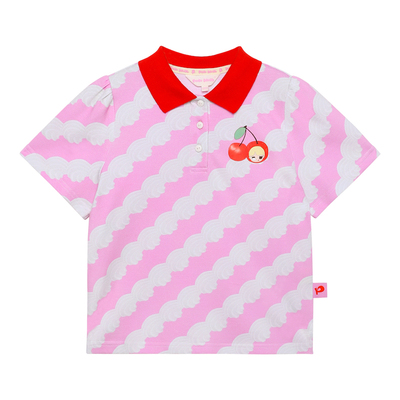 【一朵朵浪花奶油】印花Polo衫