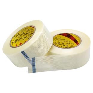 正品3M8915纤维胶强力条纹玻璃纤维胶带耐高温无痕单面胶带专用捆扎重物高粘撕下不留残胶电器冰箱胶带