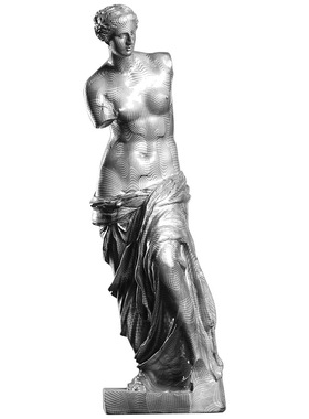 意式极简抽象半身雕像摆件