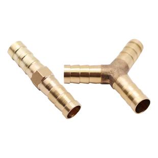 煤气管全铜宝塔直通三通铜水管油管接头 接内径6/8/10/12/16/19mm