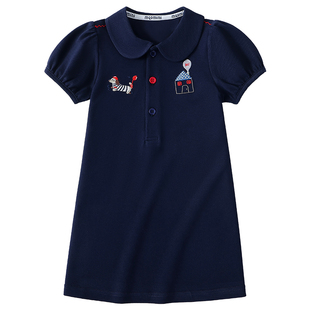 MQDmini童装女童连衣裙2026新款夏季儿童短袖POLO裙宝宝休闲夏装