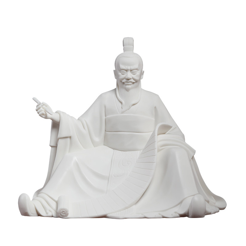 戴玉堂陶瓷摆件《商圣范蠡》德化白瓷财神像客厅人物家居饰品