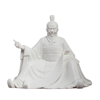 戴玉堂陶瓷摆件《商圣范蠡》德化白瓷财神像客厅人物家居饰品