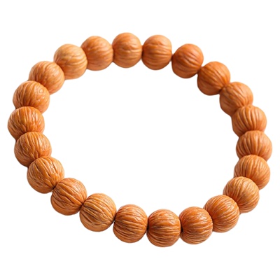 天然无修野生原籽猴头土豪凤羽桃核文玩手链单圈手串盘玩圆珠佛珠