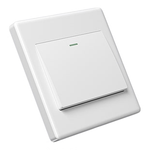 国际电工工程款开关面板家用白色墙壁单双控一开五孔16A空调插座