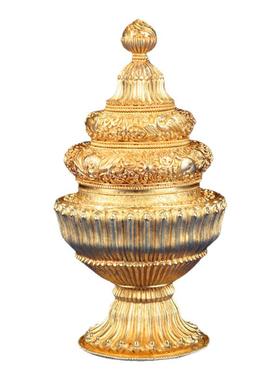 尼泊尔纯铜密宗供奉摆件佛台