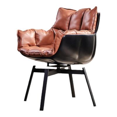 家用休闲餐椅书桌椅布艺皮稻壳椅