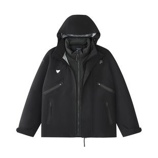 FILA FUSION斐乐潮牌羽绒服两件套男2026春季新款保暖三合一外套