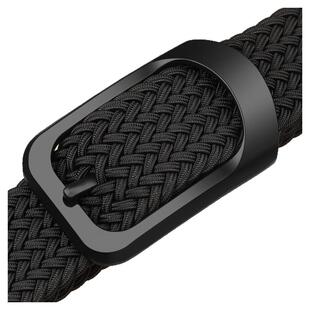 袋鼠帆布编织腰带男女通用无孔松紧弹力皮带年轻人百搭牛仔裤带潮