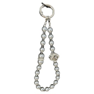 新款珍珠手机链超精致四叶草闪钻手腕式挂链高级感串珠链条短款手提腕带手链奢华小众高端包包钥匙挂饰挂件壳