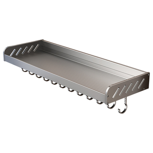 厨房置物架加宽平板免打孔墙上壁挂式多功能挂架调料架子收纳神器