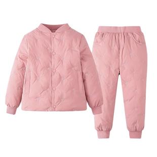 罗蒙女童高腰白鸭绒羽绒裤内胆冬季加厚外穿保暖裤子内穿儿童棉裤