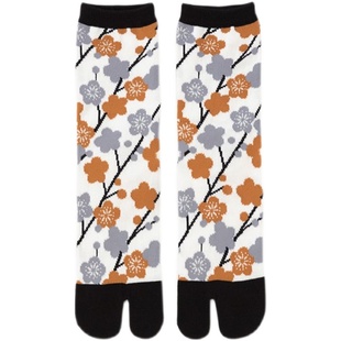 袜子铺子日本SOUSOU款高筒二分趾袜木屐人字拖分指鞋搭配纯全棉袜