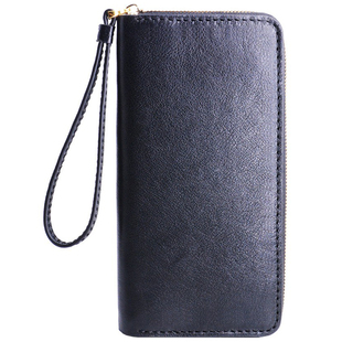 牧石皮艺手工定制皮具原创设计钱夹头层牛皮简约真皮女钱包男长款