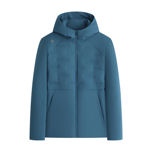 【匈牙利拒水白鹅绒服】霞湖世家90绒轻薄连帽羽绒服保暖外套343A