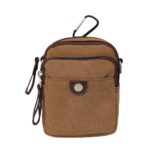 多部手机充电宝多袋大容量男式腰包腰间挂包裤头穿皮带包钱包黑