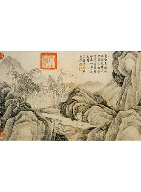 唐伯虎唐寅山水人物画册临摹画稿