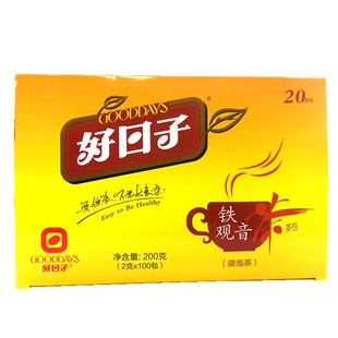 好日子盒装铁观音袋泡茶叶乌龙茶 100包每盒独立茶包200克冲奶茶