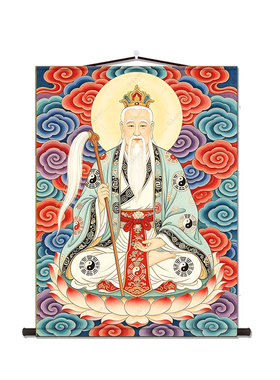 太上老君三清道德天尊画像挂画