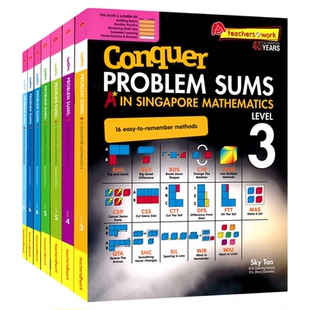 新加坡数学 SAP Conquer Problem Sums A In Singapore Mathematics 小学3-6年级 数学解题技巧练习册 攻克系列 英文原版进口教辅