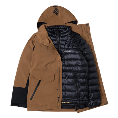 哥伦比亚户外男三合一冲锋衣内胆鹅绒700蓬羽绒服WE9643
