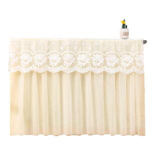 蕾丝双层暖气片防尘罩防熏黑墙老式铸铁暖气片罩遮挡装饰帘家用