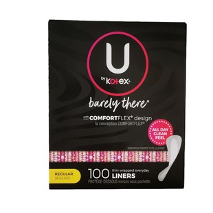 现货美国高洁丝护垫超薄隐形100片标准长棉柔独立装kotex无痕护垫