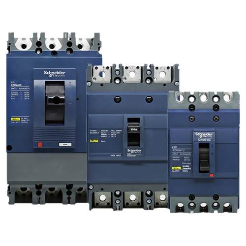 正品施耐德三相3P断路器空气开关EZD100E 160A 250M 400E 630M 4P
